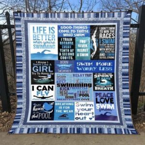 My Heart Is In That Pool Quilt Blanket No96  Quilt